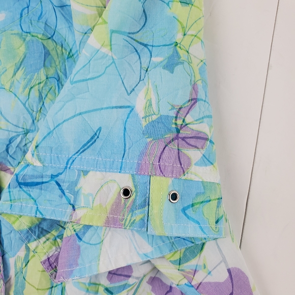 Vintage Allison Daley 80s short sleeve button up blouse 6P - Picture 6 of 8